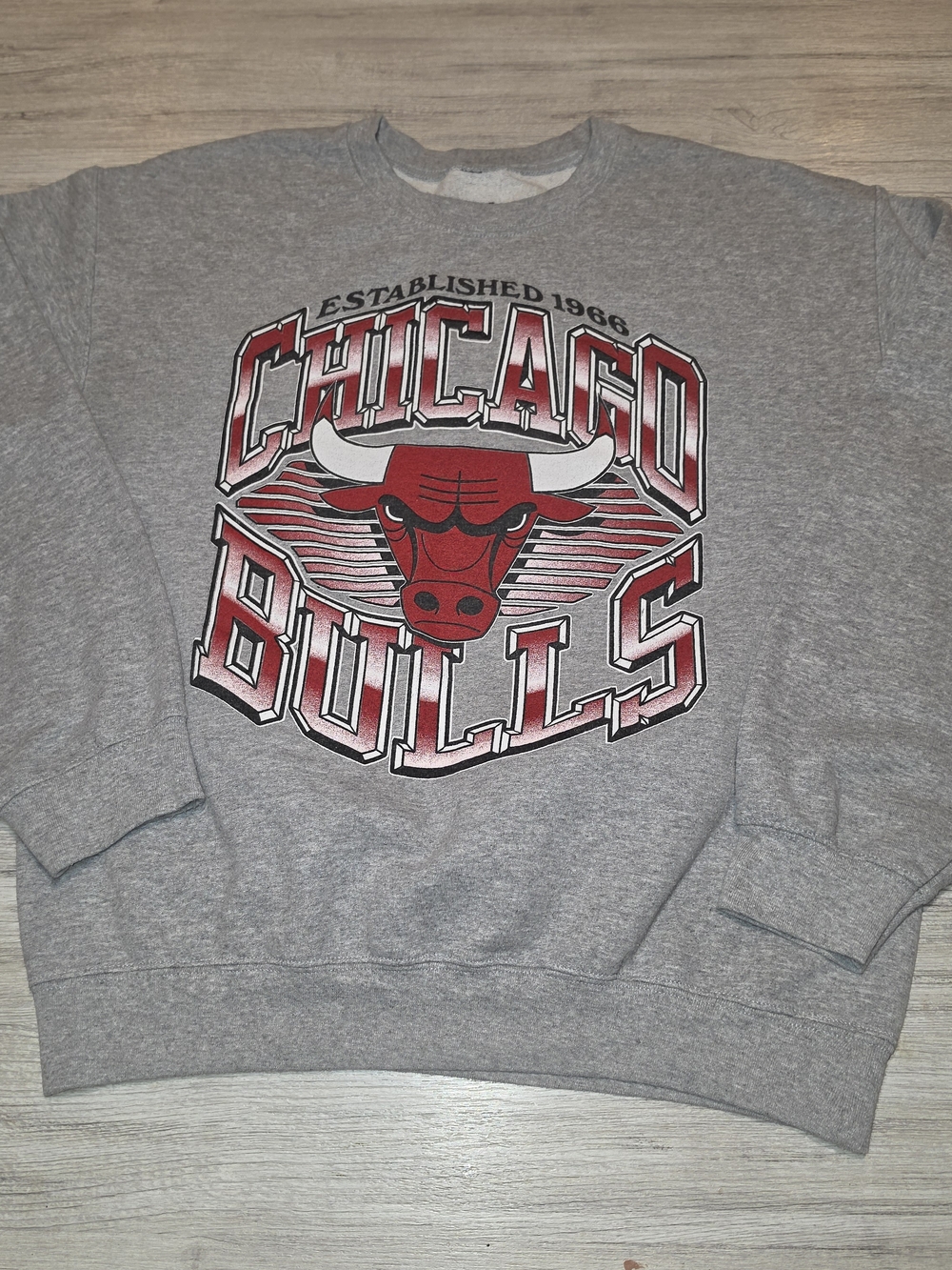 Junk Food Clothing NBA Chicago Bulls Sweatshirt Adult Gray Size Small C3